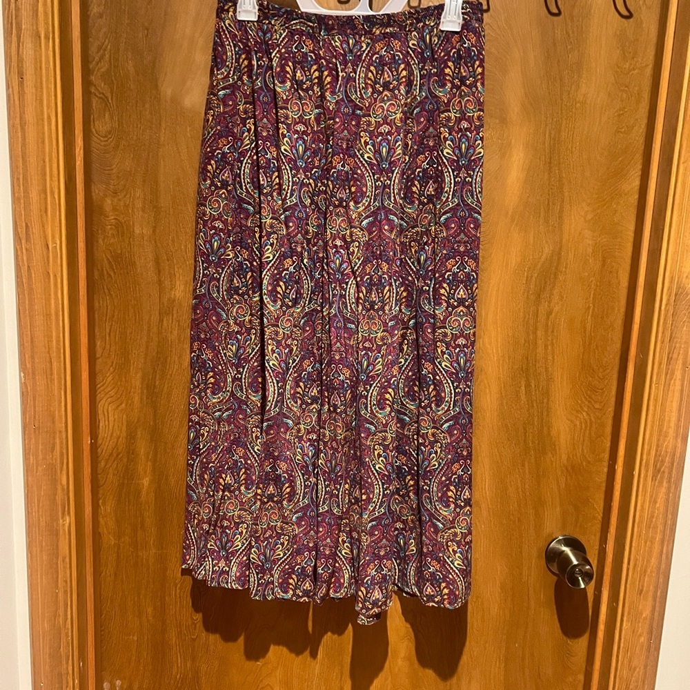 Liz Baker Multicolor Paisley Maxi Skirt